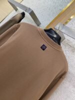 LV Hand Signed Embroidered Monogram Crew Sweatshirt Brown - 图片 8