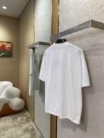 LV logo embroidered jersey collar short sleeve T-shirt - 图片 4