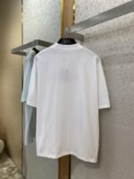 LV logo embroidered jersey collar short sleeve T-shirt - 图片 7