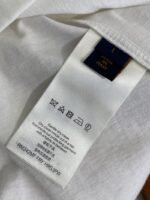 LV logo embroidered jersey collar short sleeve T-shirt - 图片 9