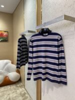 Miu Miu Striped Loose Long Sleeve T-Shirt - 图片 3
