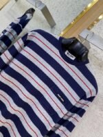 Miu Miu Striped Loose Long Sleeve T-Shirt - 图片 6