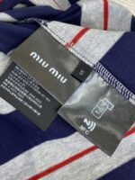 Miu Miu Striped Loose Long Sleeve T-Shirt - 图片 9