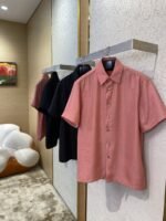 LV Checkered Jacquard Short Sleeve Shirt Black - 图片 3