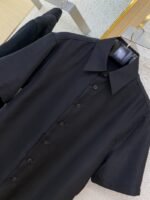 LV Checkered Jacquard Short Sleeve Shirt Black - 图片 6