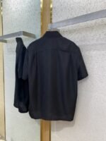 LV Checkered Jacquard Short Sleeve Shirt Black - 图片 7