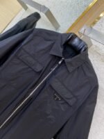 Prada Minimalist Recycled Nylon Short Sleeve Shirt Army Green - 图片 6