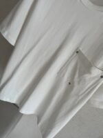 Bottega Veneta Pocket Studded Round Neck Short Sleeve White - 图片 4