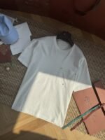 Bottega Veneta Pocket Studded Round Neck Short Sleeve White - 图片 7