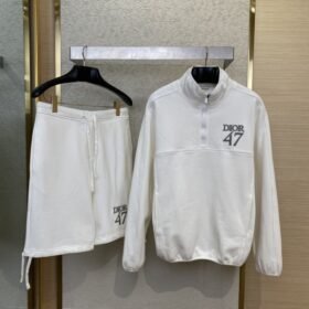 Dior Half-Zip Embroidered Casual Jacket