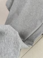 HERMES Leather Embroidered Crew Neck Short Sleeve T Sleeve Grey - 图片 6