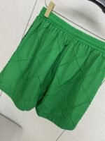 Bottega Veneta Diamond Pleated Casual Shorts Green - 图片 6
