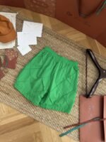 Bottega Veneta Diamond Pleated Casual Shorts Green - 图片 8