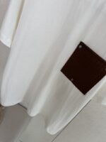 Bottega Veneta Braided Pocket Round Neck Short Sleeve White - 图片 4