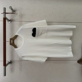 Bottega Veneta Round Neck Pocket Heart Short Sleeve White
