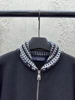 lv plaid collar appliques knit jacket - 图片 8
