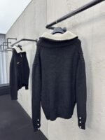 lv zipper high neck wool knit sweater - 图片 2