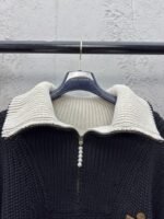 lv zipper high neck wool knit sweater - 图片 3