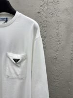 Prada triangle label pocket long sleeve white - 图片 5
