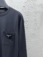 Prada triangle label pocket long sleeve black - 图片 5