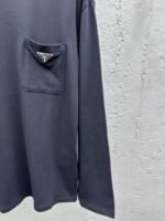 Prada triangle label pocket long sleeve black - 图片 7