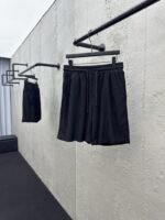lv cotton terry embroidered shorts