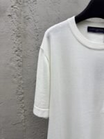 lv old flower knit appliqu?? pocket short sleeve - 图片 4