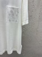lv old flower knit appliqu?? pocket short sleeve - 图片 7