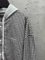 Balenciaga Patchwork Check Hooded Jacket - 图片 4