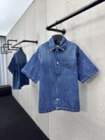 Prada Triangle Label Denim Shirt 2