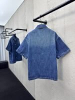 Prada Triangle Label Denim Shirt 2 - 图片 2