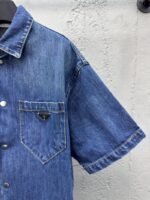 Prada Triangle Label Denim Shirt 2 - 图片 5