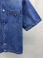 Prada Triangle Label Denim Shirt 2 - 图片 7