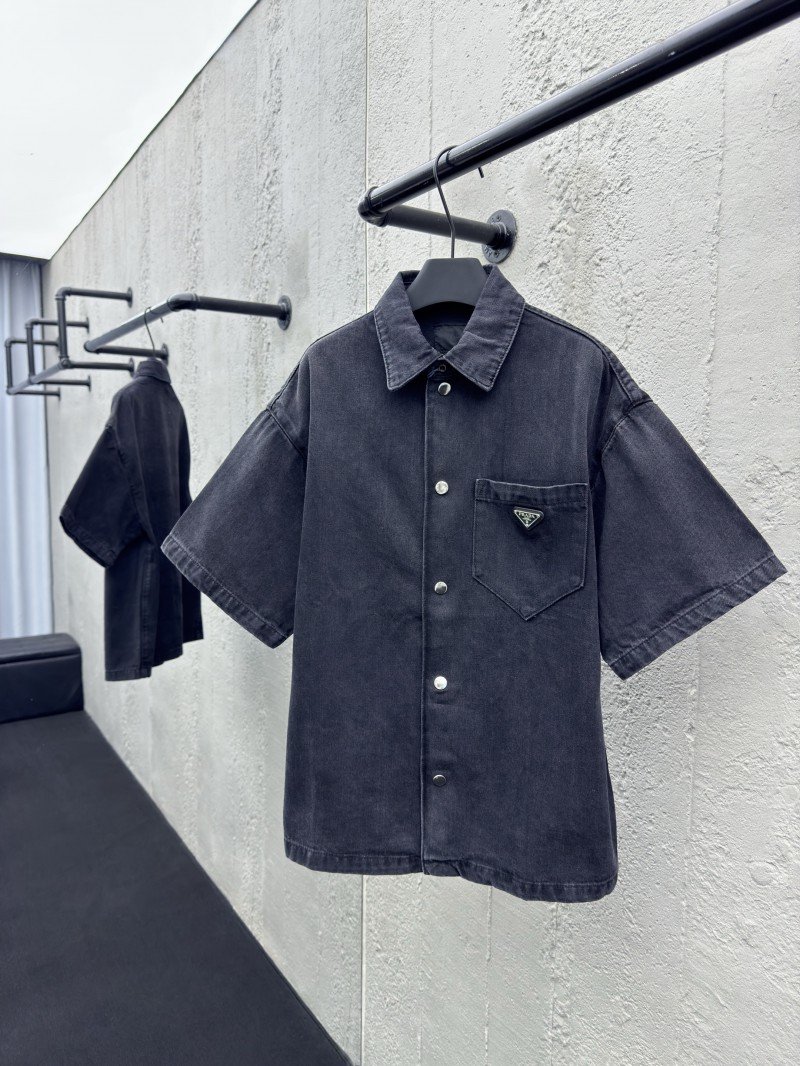 wsxc1751946699166_0.jpg Prada Triangle Label Denim Shirt 1 - 图片 1