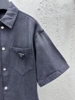 Prada Triangle Label Denim Shirt 1 - 图片 5