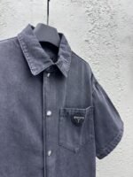 Prada Triangle Label Denim Shirt 1 - 图片 8
