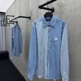lv striped printed letter shirt 2