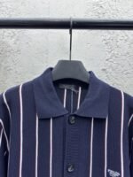 Prada Striped Embroidered Long Sleeve Sweater - 图片 3