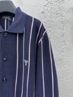 Prada Striped Embroidered Long Sleeve Sweater - 图片 5