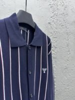Prada Striped Embroidered Long Sleeve Sweater - 图片 8