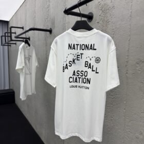 lv NBA co-branded basketball tactical slogan short sleeve white