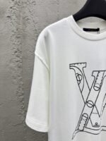lv NBA co-branded basketball tactical slogan short sleeve white - 图片 3