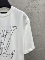 lv NBA co-branded basketball tactical slogan short sleeve white - 图片 4