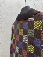 lv embossed checkerboard jacquard knit jacket - 图片 9
