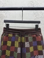lv embossed checkerboard jacquard knit shorts - 图片 3