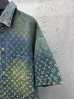 lv gradient jacquard denim shirt - 图片 5