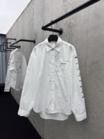 Balenciaga Multi Logo Print Shirt White