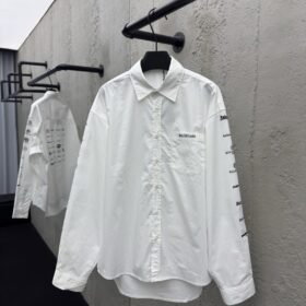 Balenciaga Multi Logo Print Shirt White