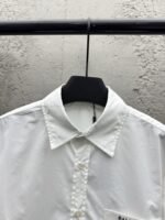 Balenciaga Multi Logo Print Shirt White - 图片 3