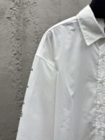 Balenciaga Multi Logo Print Shirt White - 图片 4
